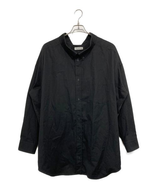 BALENCIAGA（バレンシアガ）BALENCIAGA (バレンシアガ) バックロゴオーバーサイズシャツ ブラック サイズ:36の古着・服飾アイテム