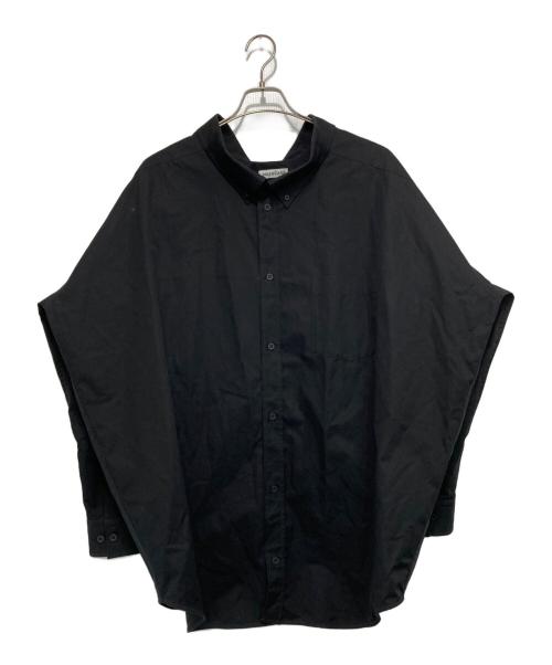BALENCIAGA（バレンシアガ）BALENCIAGA (バレンシアガ) バックロゴオーバーサイズシャツ ブラック サイズ:36の古着・服飾アイテム