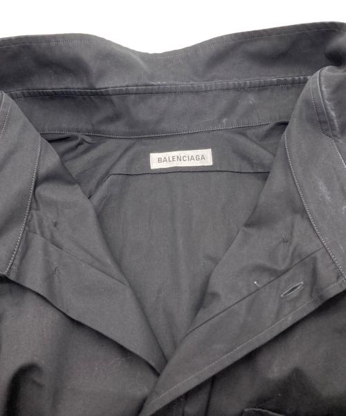 BALENCIAGA（バレンシアガ）BALENCIAGA (バレンシアガ) バックロゴオーバーサイズシャツ ブラック サイズ:36の古着・服飾アイテム