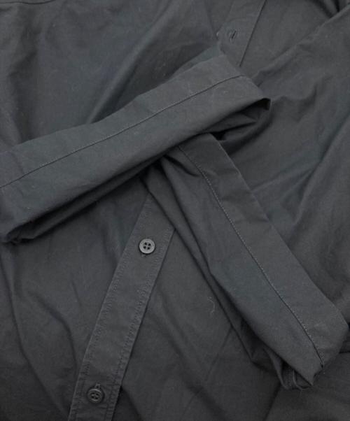 BALENCIAGA（バレンシアガ）BALENCIAGA (バレンシアガ) バック BBロゴ ボタンダウン 半袖 ドレス シャツ ブラック サイズ:39の古着・服飾アイテム