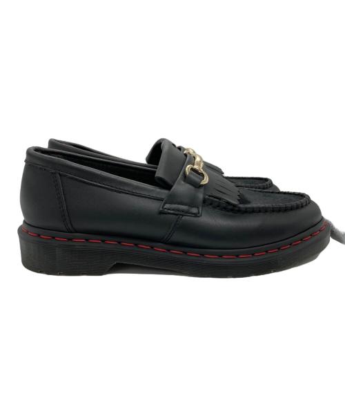 Dr.Martens（ドクターマーチン）Dr.Martens (ドクターマーチン) ADRIAN SNAFFLE CNY ハラコタッセルローファー ブラック×レッド サイズ:UK8の古着・服飾アイテム