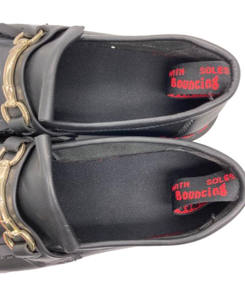 Dr.Martens（ドクターマーチン）Dr.Martens (ドクターマーチン) ADRIAN SNAFFLE CNY ハラコタッセルローファー ブラック×レッド サイズ:UK8の古着・服飾アイテム