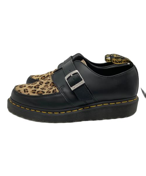 Dr.Martens（ドクターマーチン）Dr.Martens (ドクターマーチン) RAMSEY MONK レオパードシューズ ブラック×ベージュ サイズ:UK8の古着・服飾アイテム