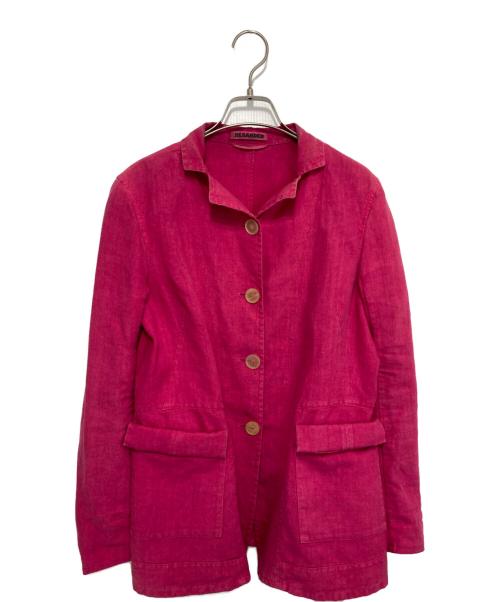 JIL SANDER（ジルサンダー）JIL SANDER (ジルサンダー) リネンカバーオール レッド サイズ:38の古着・服飾アイテム