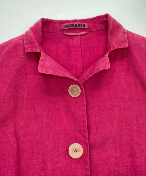 JIL SANDER（ジルサンダー）JIL SANDER (ジルサンダー) リネンカバーオール レッド サイズ:38の古着・服飾アイテム