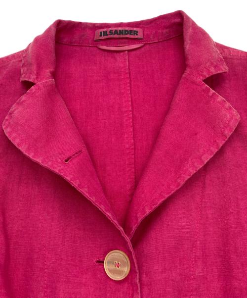 JIL SANDER（ジルサンダー）JIL SANDER (ジルサンダー) リネンカバーオール レッド サイズ:38の古着・服飾アイテム