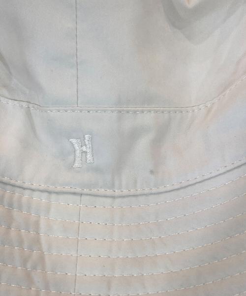 HERMES（エルメス）HERMES (エルメス) シャポー ピカルディ Hロゴ刺繍 バケットハット ホワイト サイズ:56の古着・服飾アイテム