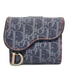 Christian Dior（クリスチャン ディオール）の古着「サドル型 トロッターコンパクトウォレット」｜インディゴ