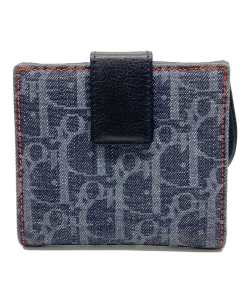 Christian Dior（クリスチャン ディオール）Christian Dior (クリスチャン ディオール) サドル型 トロッターコンパクトウォレット インディゴの古着・服飾アイテム
