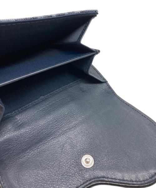 Christian Dior（クリスチャン ディオール）Christian Dior (クリスチャン ディオール) サドル型 トロッターコンパクトウォレット インディゴの古着・服飾アイテム