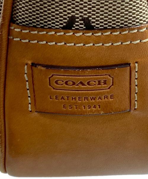 COACH（コーチ）COACH (コーチ) シグネチャー ワンショルダー ホーボーバッグ ベージュの古着・服飾アイテム