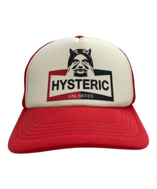Hysteric Glamour（ヒステリックグラマー）Hysteric Glamour (ヒステリックグラマー) HYSTERIC UNLIMITED メッシュキャップ レッド サイズ:FREEの古着・服飾アイテム