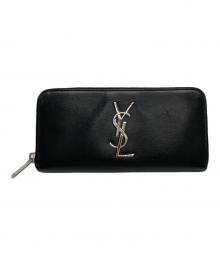 Saint Laurent Paris（サンローランパリ）の古着「カサンドラ ジップアラウンドウォレット」｜ブラック