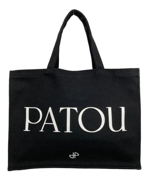 patou（パトゥ）patou (パトゥ) オーガニックコットン パトゥ キャンバストート ブラック×ホワイトの古着・服飾アイテム