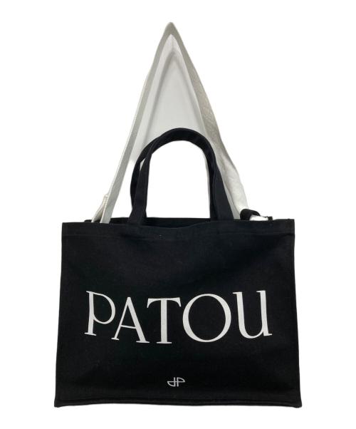 patou（パトゥ）patou (パトゥ) オーガニックコットン パトゥ キャンバストート ブラック×ホワイトの古着・服飾アイテム