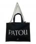 中古・古着 patou (パトゥ) オーガニックコットン パトゥ キャンバストート ブラック×ホワイト：23000円