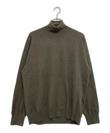 cash & barba（キャッシュアンドバルバ）の古着「モンゴリアンカシミヤ タートルネック」｜Sage Green