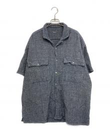 Porter Classic（ポータークラシック）の古着「SASHIKO STRETCH KEROUAC SHIRT」｜ネイビー