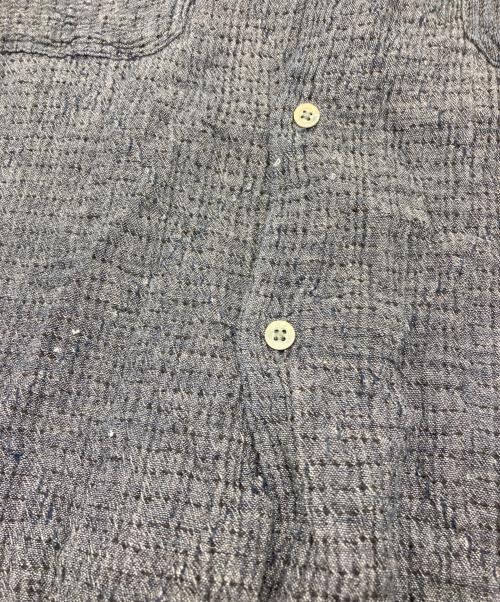 Porter Classic（ポータークラシック）Porter Classic (ポータークラシック) SASHIKO STRETCH KEROUAC SHIRT ネイビー サイズ:Ｌの古着・服飾アイテム