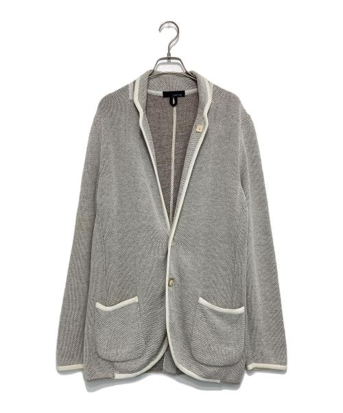 LARDINI（ラルディーニ）LARDINI (ラルディーニ) コットンリネン 2B ニットジャケット ベージュ サイズ:Sの古着・服飾アイテム