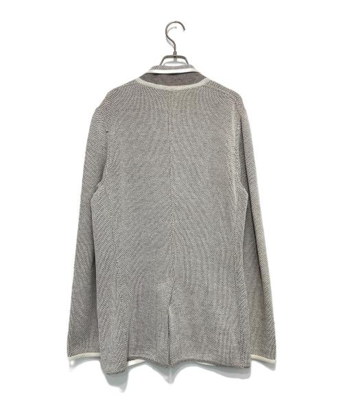LARDINI（ラルディーニ）LARDINI (ラルディーニ) コットンリネン 2B ニットジャケット ベージュ サイズ:Sの古着・服飾アイテム