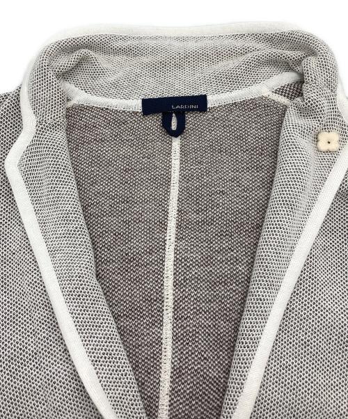 LARDINI（ラルディーニ）LARDINI (ラルディーニ) コットンリネン 2B ニットジャケット ベージュ サイズ:Sの古着・服飾アイテム