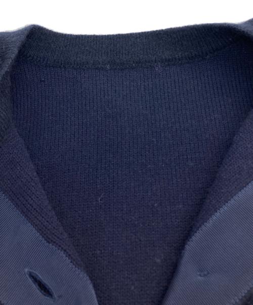 anuans（アニュアンス）anuans (アニュアンス) カシミヤブレンドノーカラーニットジャケット ネイビー サイズ:FREEの古着・服飾アイテム
