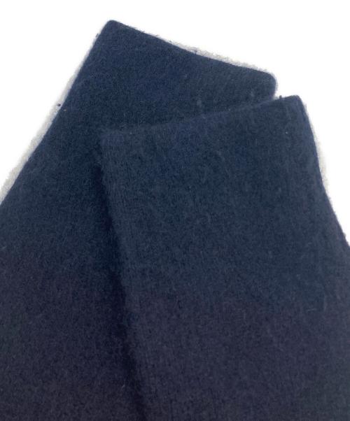 anuans（アニュアンス）anuans (アニュアンス) カシミヤブレンドノーカラーニットジャケット ネイビー サイズ:FREEの古着・服飾アイテム
