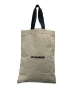 JIL SANDERジルサンダー）の古着「ロゴ プリントトートバッグ」｜ベージュ×ブラック