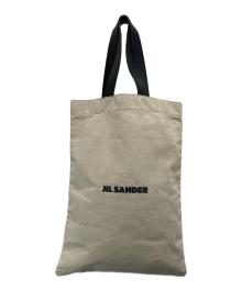 JIL SANDER（ジルサンダー）の古着「ロゴ プリントトートバッグ」｜ベージュ×ブラック