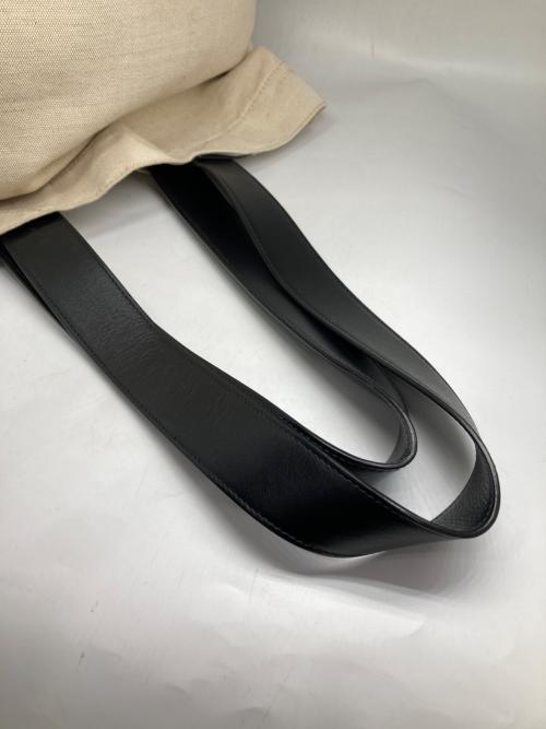 JIL SANDER（ジルサンダー）JIL SANDER (ジルサンダー) ロゴ プリントトートバッグ ベージュ×ブラックの古着・服飾アイテム