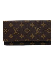 LOUIS VUITTON（ルイ ヴィトン）の古着「モノグラム ポルトフォイユ・3カルトクレディ」｜ブラウン