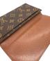 中古・古着 LOUIS VUITTON (ルイ ヴィトン) モノグラム ポルトフォイユ・3カルトクレディ ブラウン：9000円