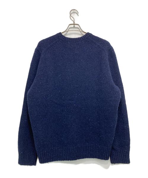 POLO RALPH LAUREN（ポロ・ラルフローレン）POLO RALPH LAUREN (ポロ・ラルフローレン) ロゴウールブレンドセーター ネイビー サイズ:XLの古着・服飾アイテム