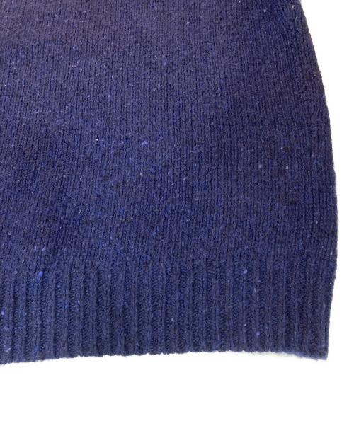 POLO RALPH LAUREN（ポロ・ラルフローレン）POLO RALPH LAUREN (ポロ・ラルフローレン) ロゴウールブレンドセーター ネイビー サイズ:XLの古着・服飾アイテム