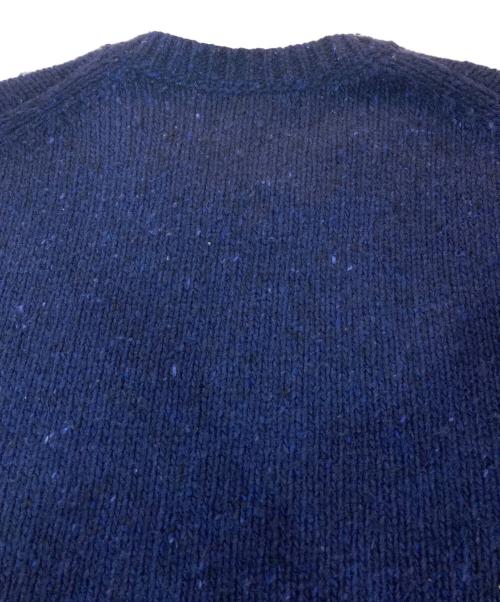 POLO RALPH LAUREN（ポロ・ラルフローレン）POLO RALPH LAUREN (ポロ・ラルフローレン) ロゴウールブレンドセーター ネイビー サイズ:XLの古着・服飾アイテム