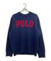 POLO RALPH LAUREN（ポロ・ラルフローレン）の古着「ロゴウールブレンドセーター」｜ネイビー