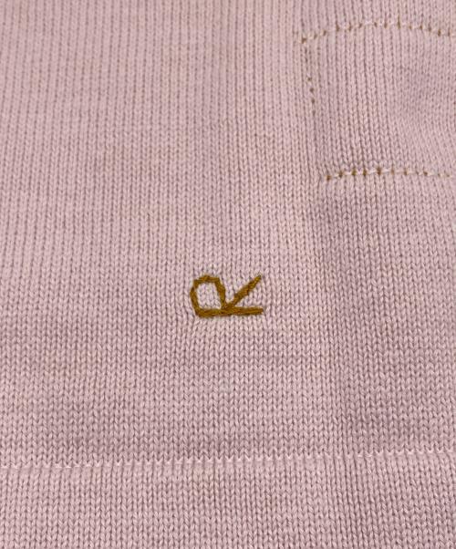 45R（フォーティファイブ・アール）45R (フォーティファイブ・アール) ビーズ刺繍度詰ニットソーのパフセーター ピンク サイズ:3の古着・服飾アイテム
