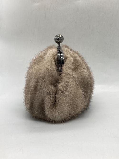 WEEKEND Max Mara（ウィークエンド マックスマーラ）WEEKEND Max Mara (ウィークエンド マックスマーラ) パスティチーノ がま口ショルダーバッグ ベージュ×パープルの古着・服飾アイテム