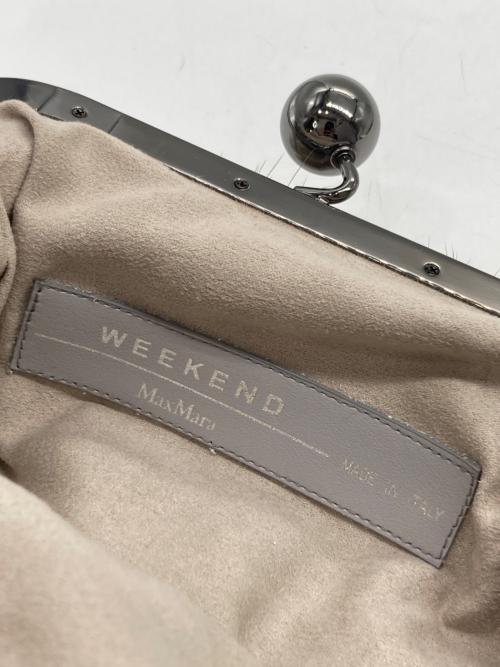 WEEKEND Max Mara（ウィークエンド マックスマーラ）WEEKEND Max Mara (ウィークエンド マックスマーラ) パスティチーノ がま口ショルダーバッグ ベージュ×パープルの古着・服飾アイテム