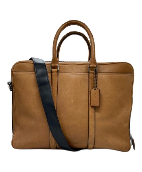 COACH（コーチ）COACH (コーチ) メトロポリタン コミューター 2WAY レザーブリーフケース キャメルの古着・服飾アイテム