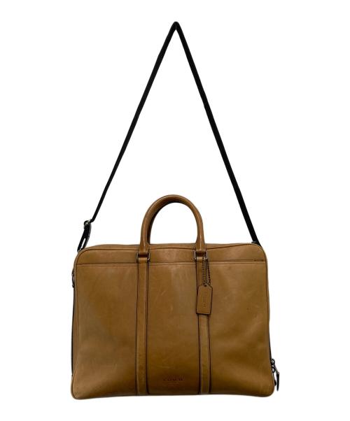 COACH（コーチ）COACH (コーチ) メトロポリタン コミューター 2WAY レザーブリーフケース キャメルの古着・服飾アイテム