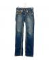 TRUE RELIGION（トゥルー レリジョン）の古着「RICKY SUPER QT ステッチデニムパンツ」｜インディゴ×グリーン