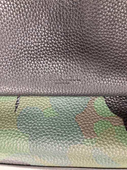 COACH（コーチ）COACH (コーチ) メトロポリタン ワイルドビースト カモ柄 トートバッグ ブラック×オリーブの古着・服飾アイテム