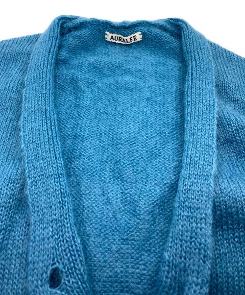 AURALEE（オーラリー）AURALEE (オーラリー) KID MOHAIR CARDIGAN ブルー サイズ:1の古着・服飾アイテム
