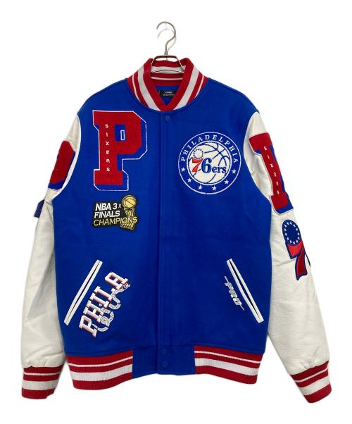 PRO STANDARD（プロスタンダード）PRO STANDARD (プロスタンダード) バーシティジャケット ブルー×ホワイト×レッド サイズ:XLの古着・服飾アイテム