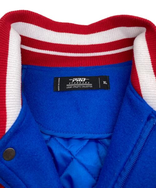 PRO STANDARD（プロスタンダード）PRO STANDARD (プロスタンダード) バーシティジャケット ブルー×ホワイト×レッド サイズ:XLの古着・服飾アイテム