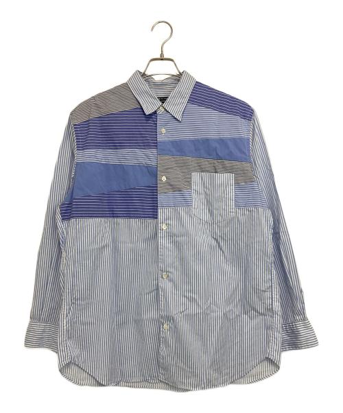 COMME des GARCONS HOMME（コムデギャルソン オム）COMME des GARCONS HOMME (コムデギャルソン オム) ストライプシャツ ブルー サイズ:Lの古着・服飾アイテム