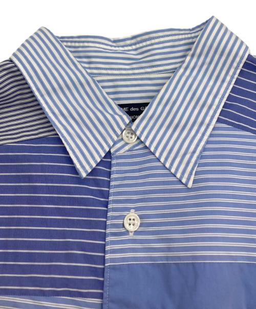 COMME des GARCONS HOMME（コムデギャルソン オム）COMME des GARCONS HOMME (コムデギャルソン オム) ストライプシャツ ブルー サイズ:Lの古着・服飾アイテム