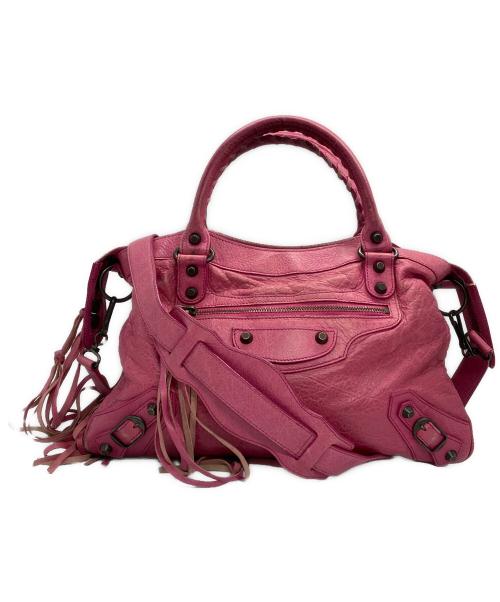 BALENCIAGA（バレンシアガ）BALENCIAGA (バレンシアガ) ザ・タウン 2WAYショルダーバッグ ピンクの古着・服飾アイテム